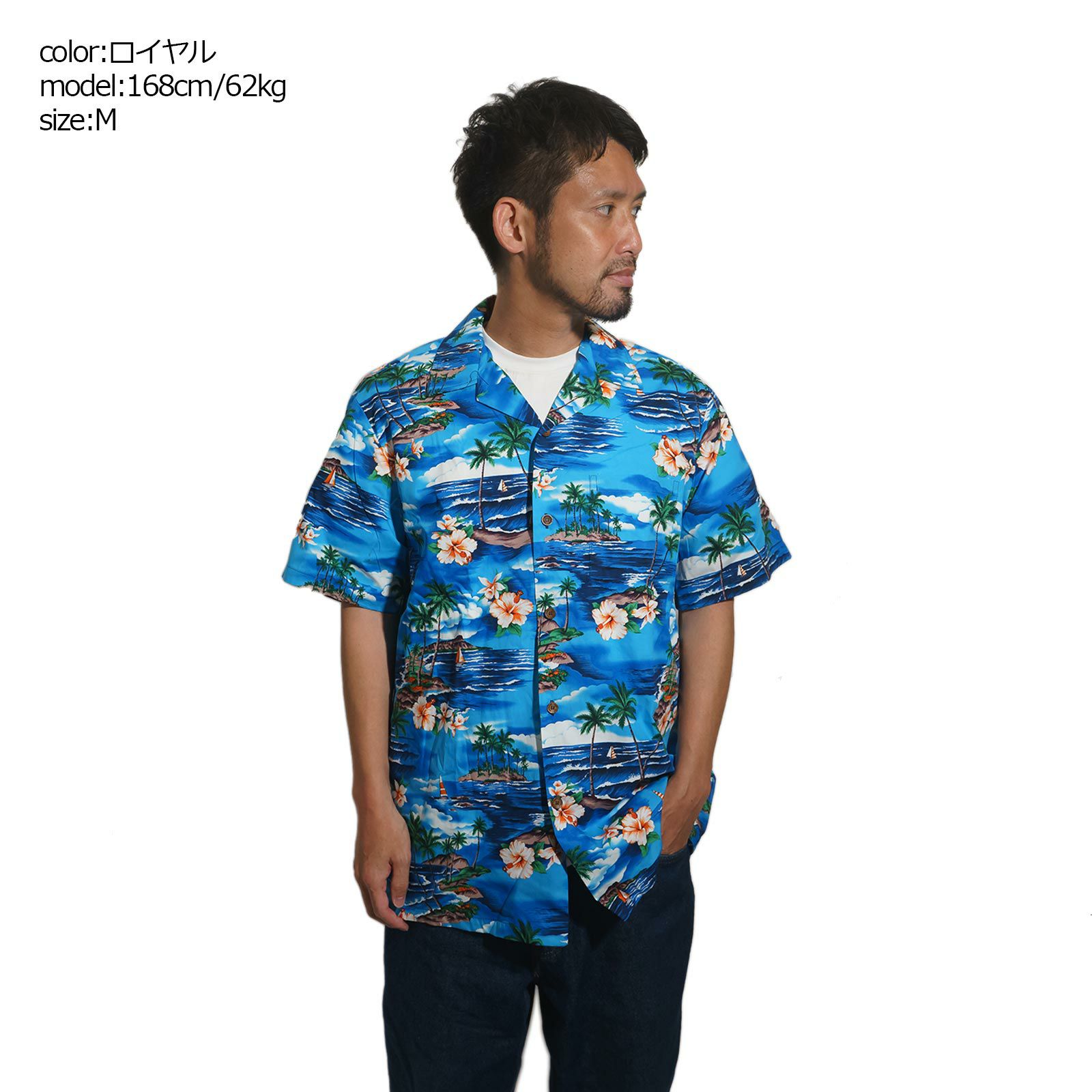 ロバートJクランシーRJC半袖アロハシャツ#102C244ハワイ製