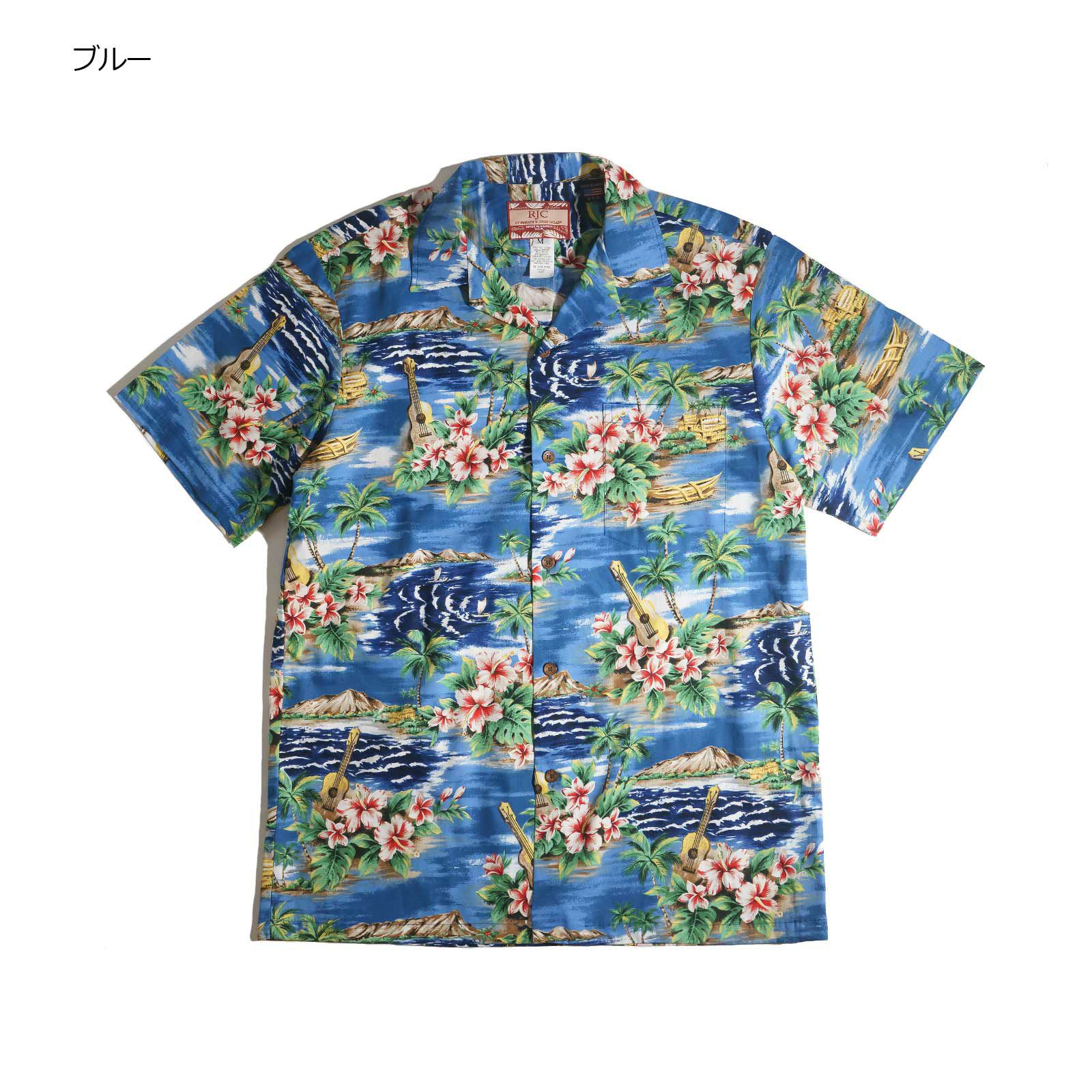 ロバートJクランシーRJC半袖アロハシャツ#102C366ハワイ製