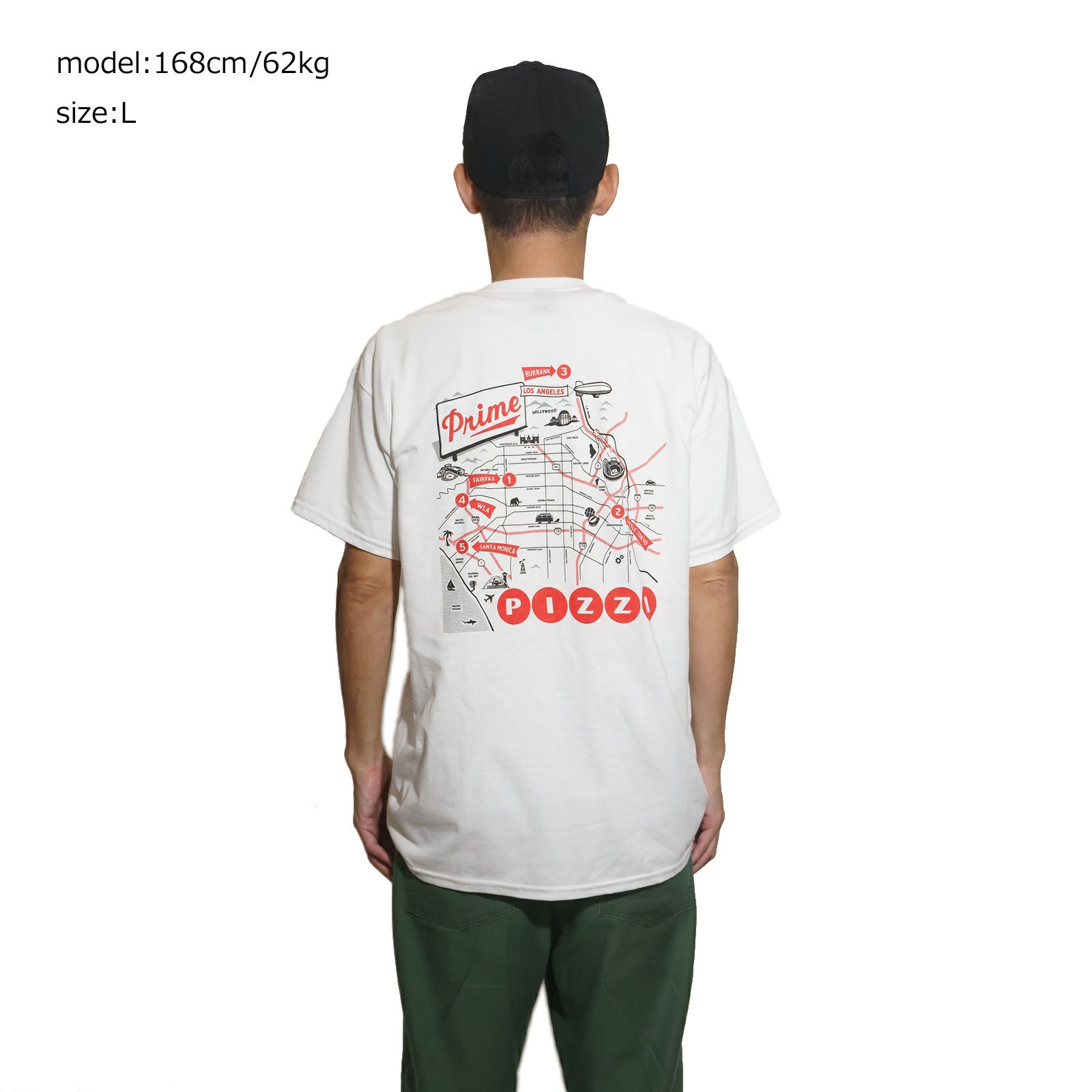 プライムピザPrimePIZZA半袖Tシャツマップ2