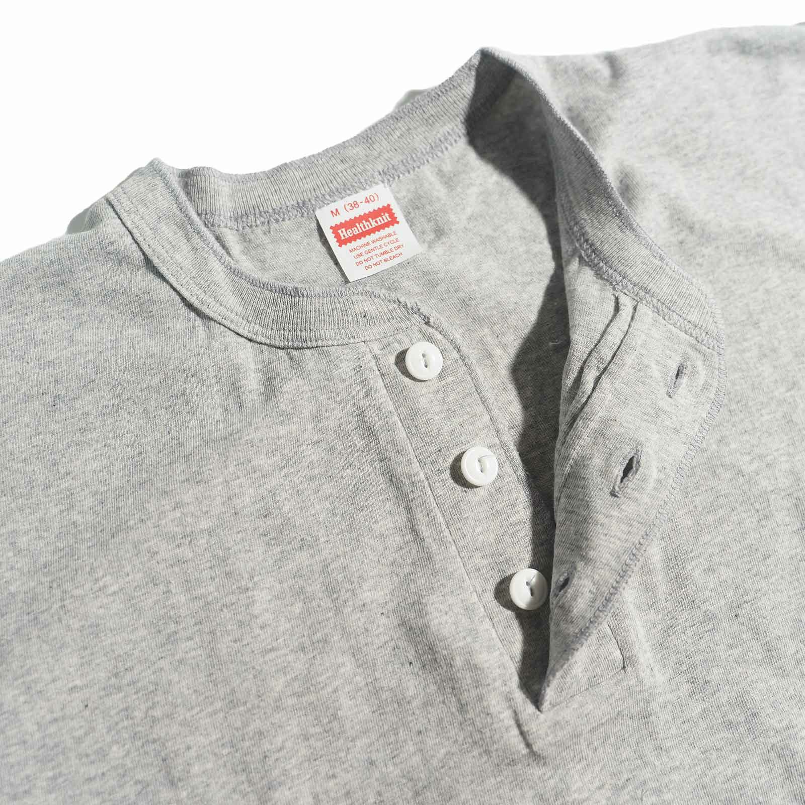ヘルスニットHealthknitP-952Sワイドヘンリーネック半袖Tシャツパッケージ入り