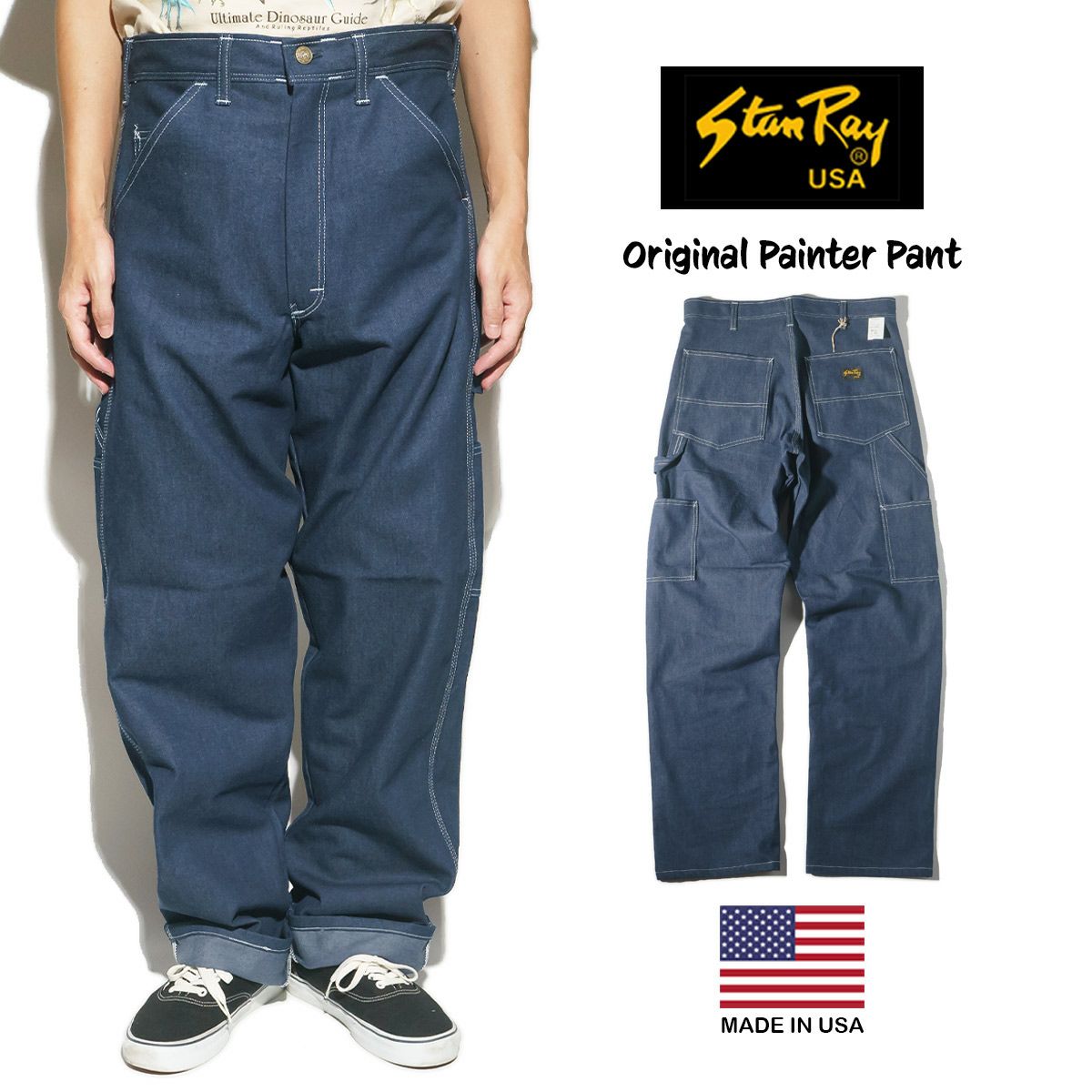 スタンレイSTANRAYオリジナルペインターパンツインディゴデニム