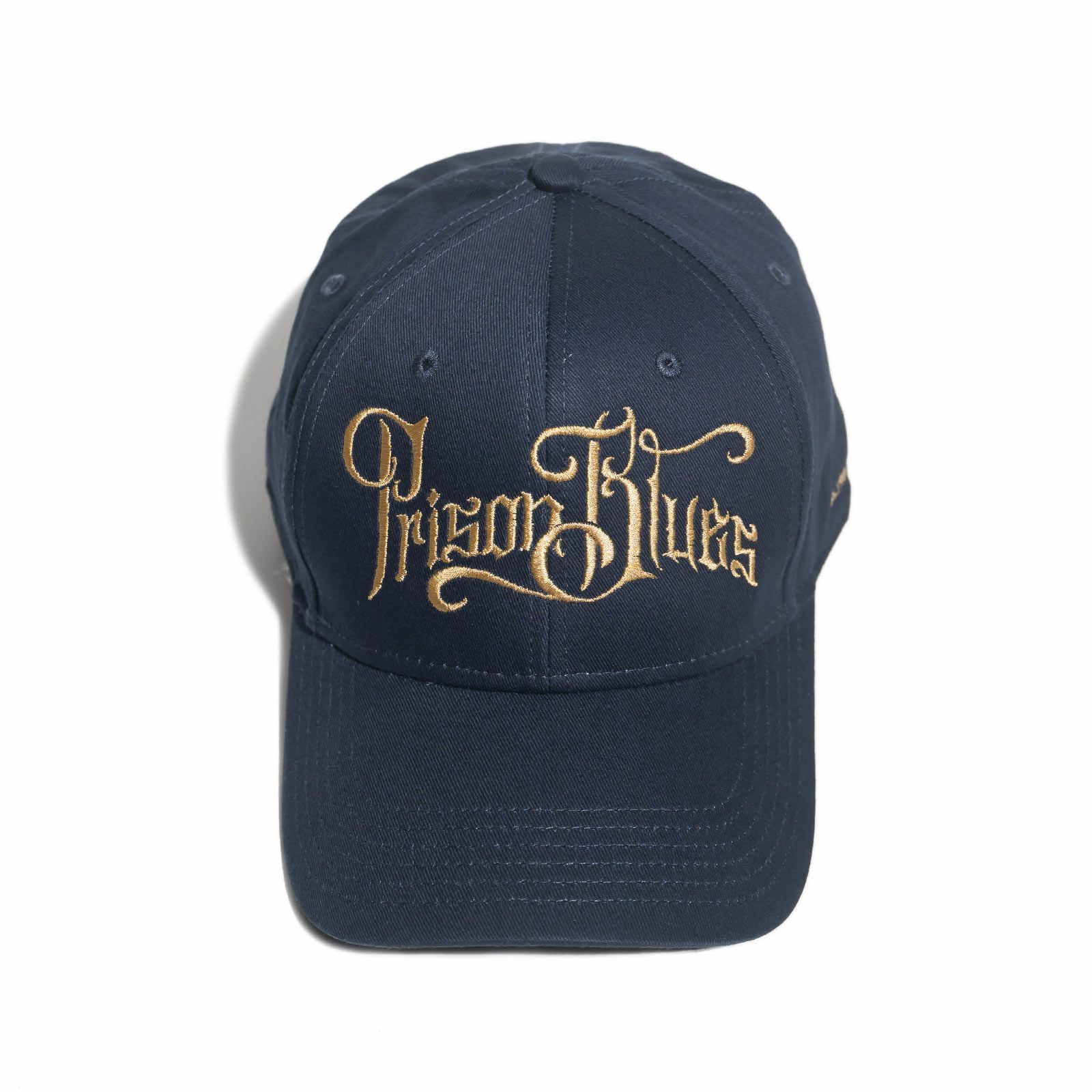 プリズンブルースPRISONBLUESベースボールキャップスクリプトロゴネイビー