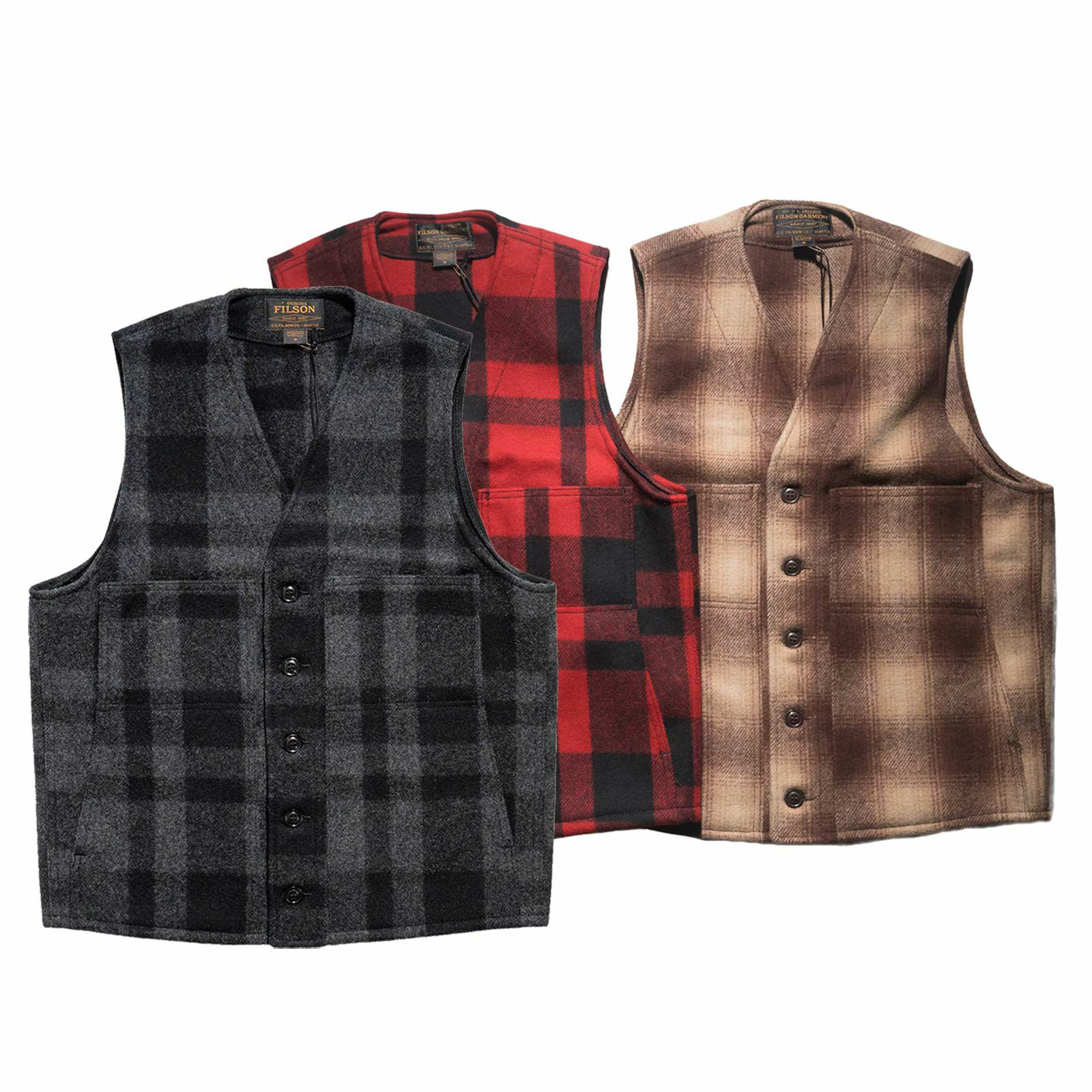 フィルソンFILSONマッキーノウールベストチェック