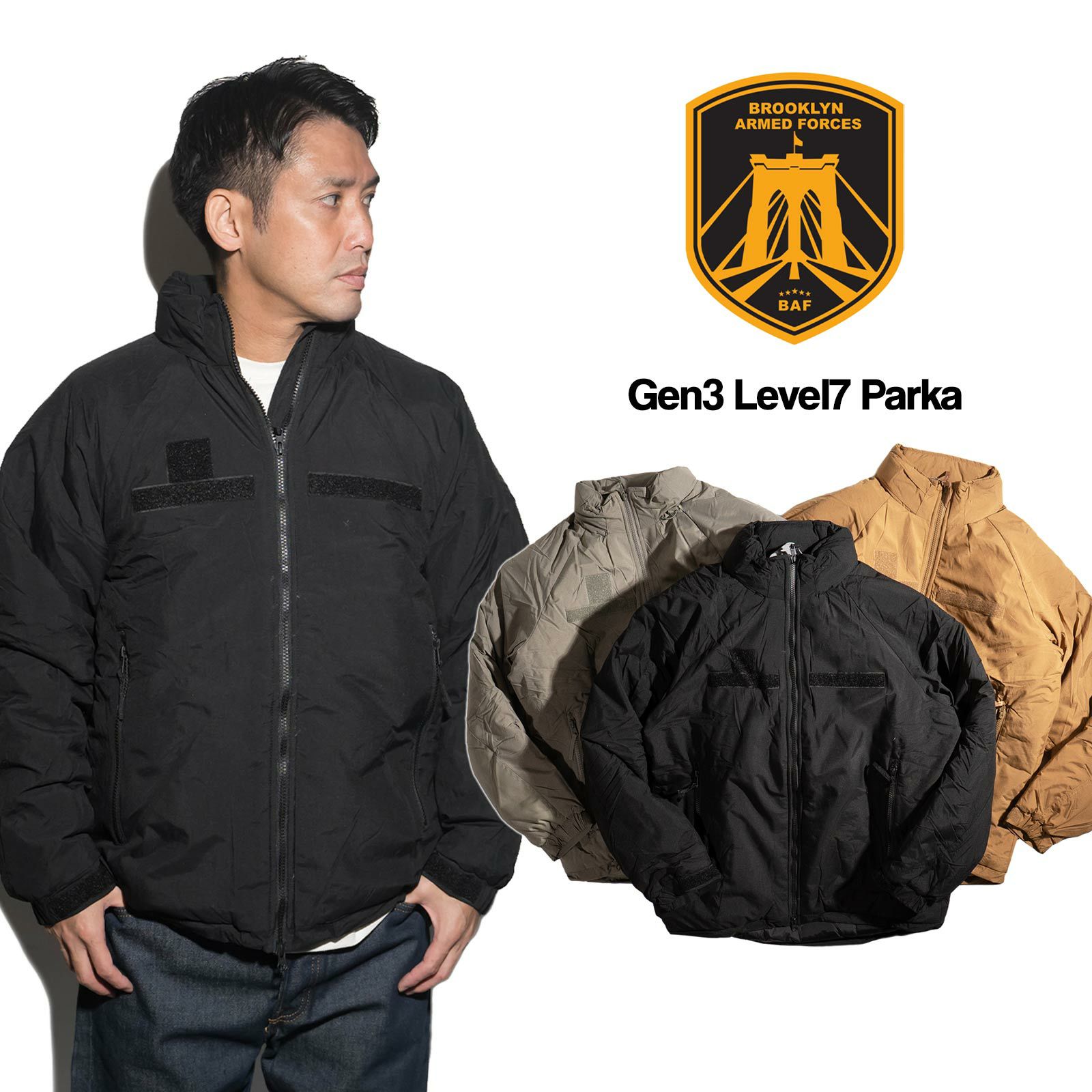 ブルックリンアームドフォースBROOKLYNARMEDFORCESECWCSジェネレーション3レベル7プリマロフトジャケット