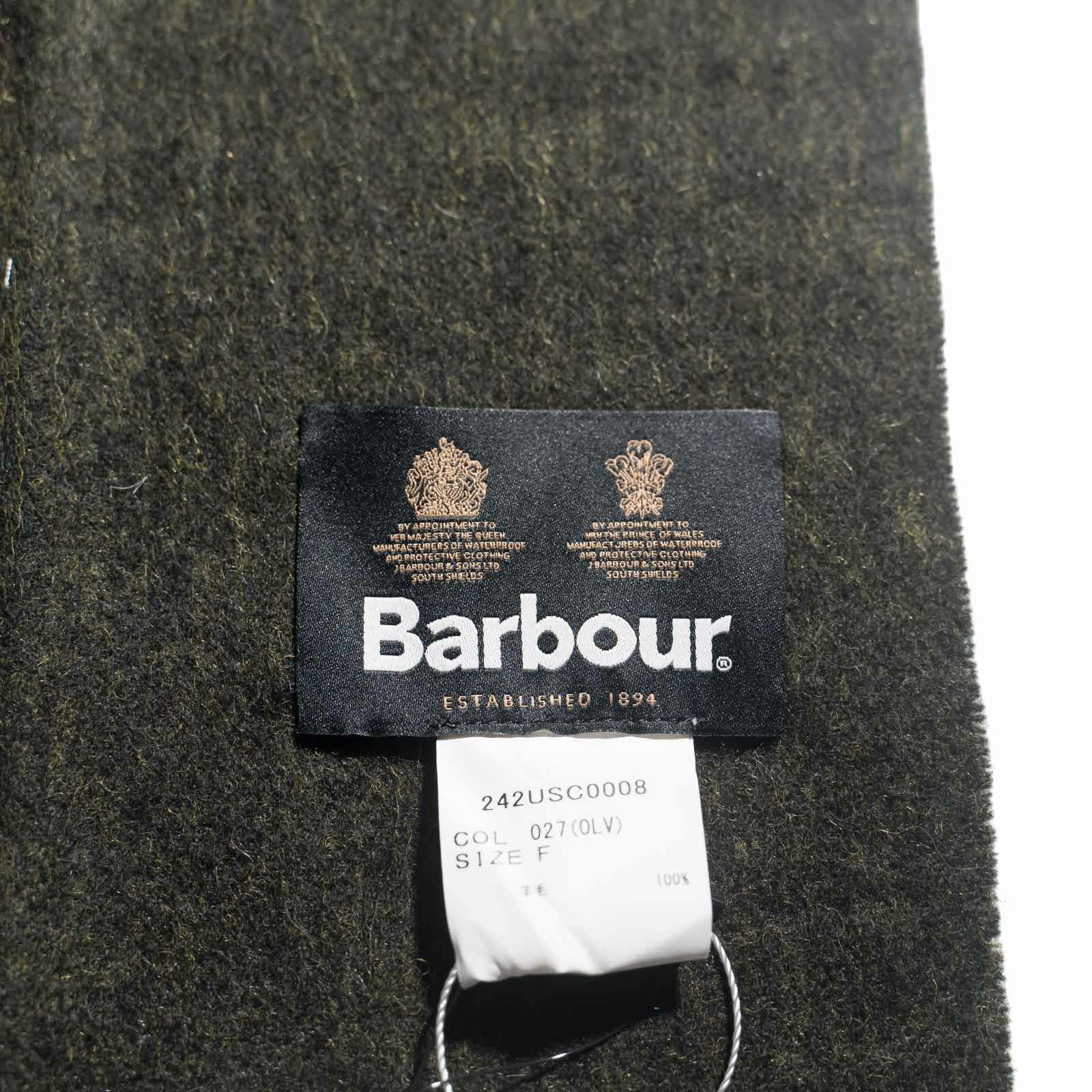 バブアーBarbourプレーンラムズウールスカーフ
