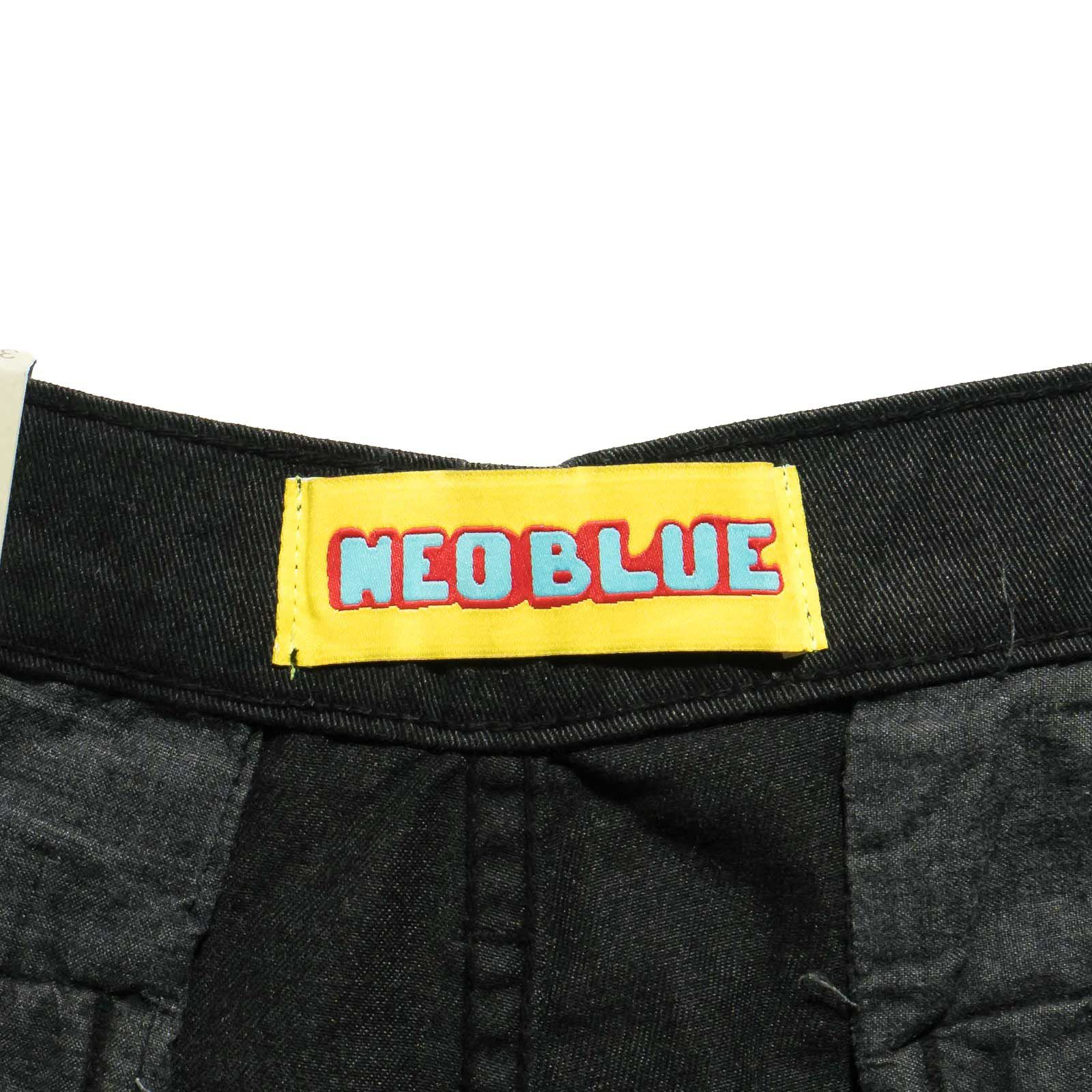 ネオブルーNEOBLUEブラックバギーチノパンツ