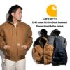 カーハートCarharttJ140ダックアクティブジャケットキルティングフランネル裏地