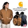 カーハートCarharttJ140ダックアクティブジャケットキルティングフランネル裏地アメリカ製