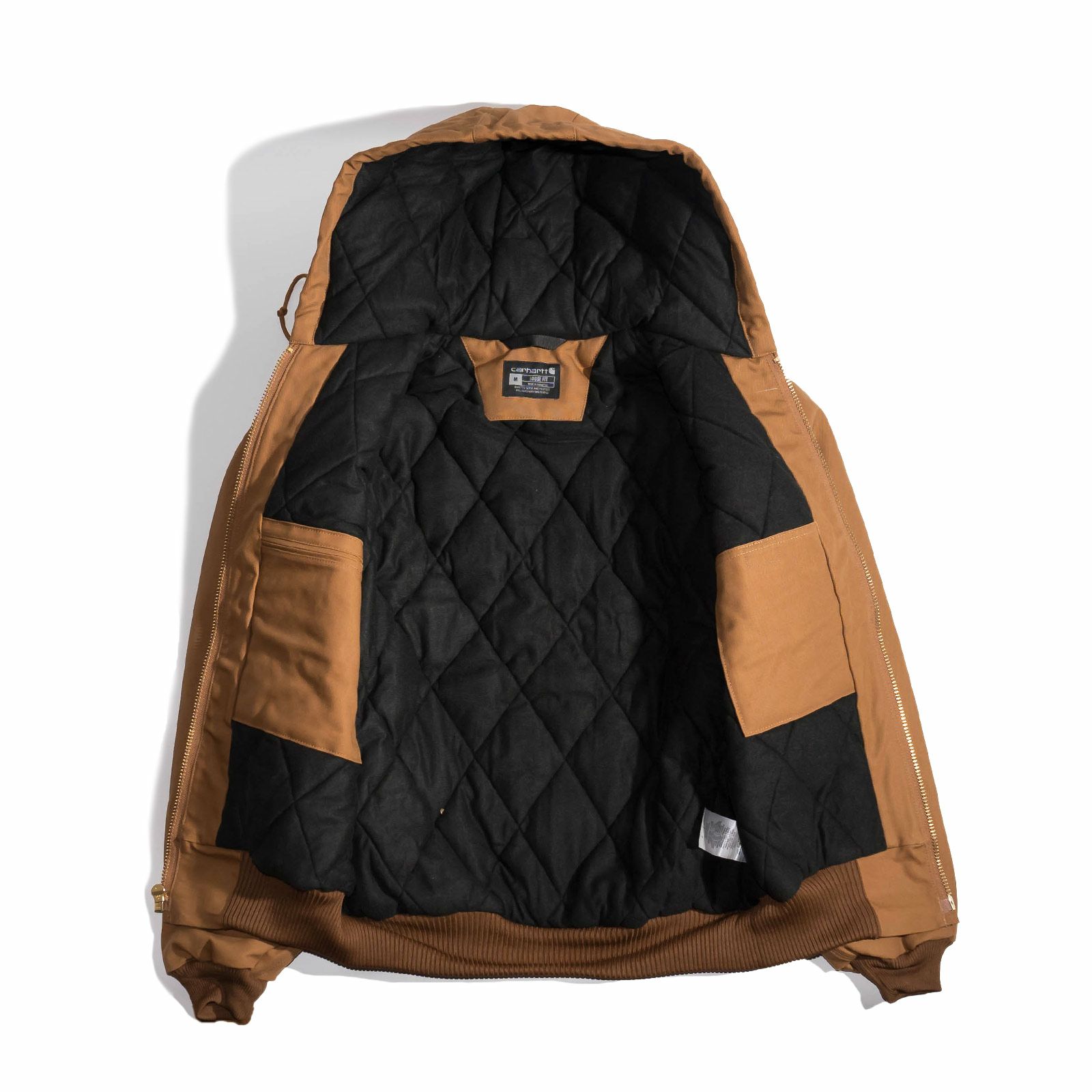 カーハートCarharttJ140ダックアクティブジャケットキルティングフランネル裏地アメリカ製