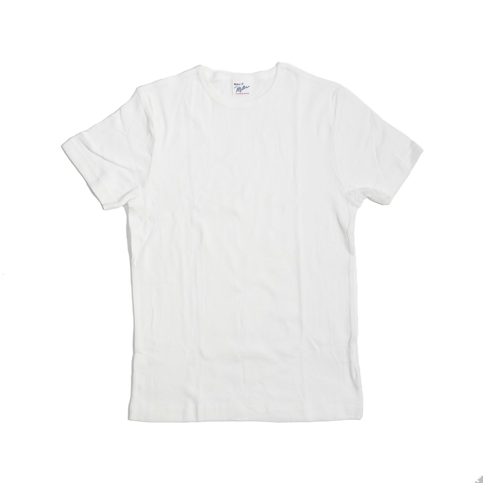 ロバートPミラーR.P.MillerパネルリブクルーネックTシャツ