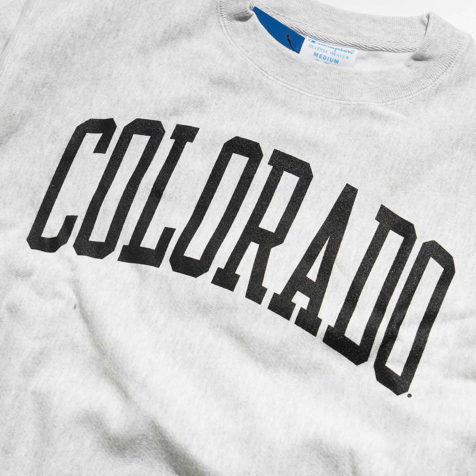 UNIVERSITYOFCOLORADOオフィシャルクルーネックカレッジスウェットチャンピオンリバースウィーブ