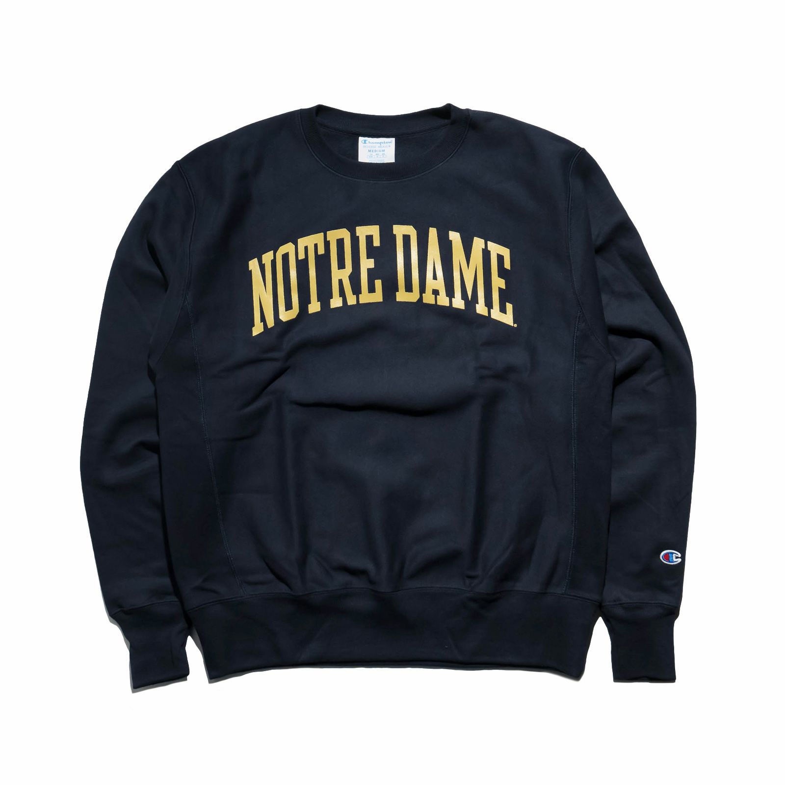UNIVERSITYOFNORTREDAMEオフィシャルクルーネックカレッジスウェットチャンピオンリバースウィーブ