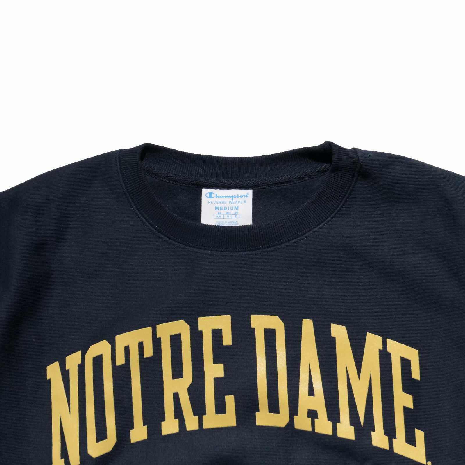 UNIVERSITYOFNORTREDAMEオフィシャルクルーネックカレッジスウェットチャンピオンリバースウィーブ