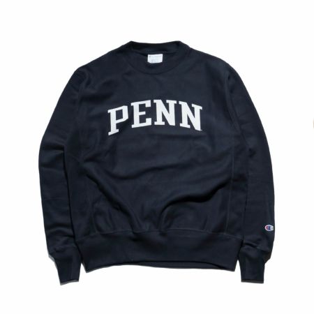 UNIVERSITYOFPENNSYLVANIAオフィシャルクルーネックカレッジスウェットチャンピオンリバースウィーブ
