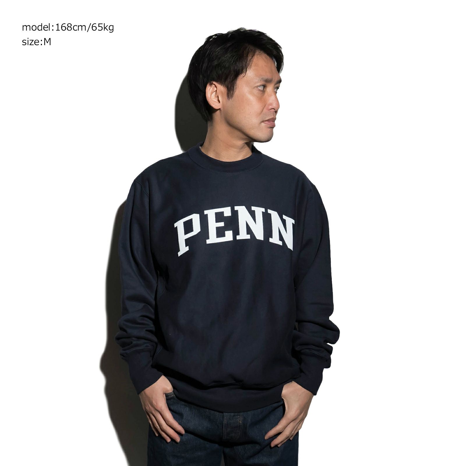 UNIVERSITYOFPENNSYLVANIAオフィシャルクルーネックカレッジスウェットチャンピオンリバースウィーブ
