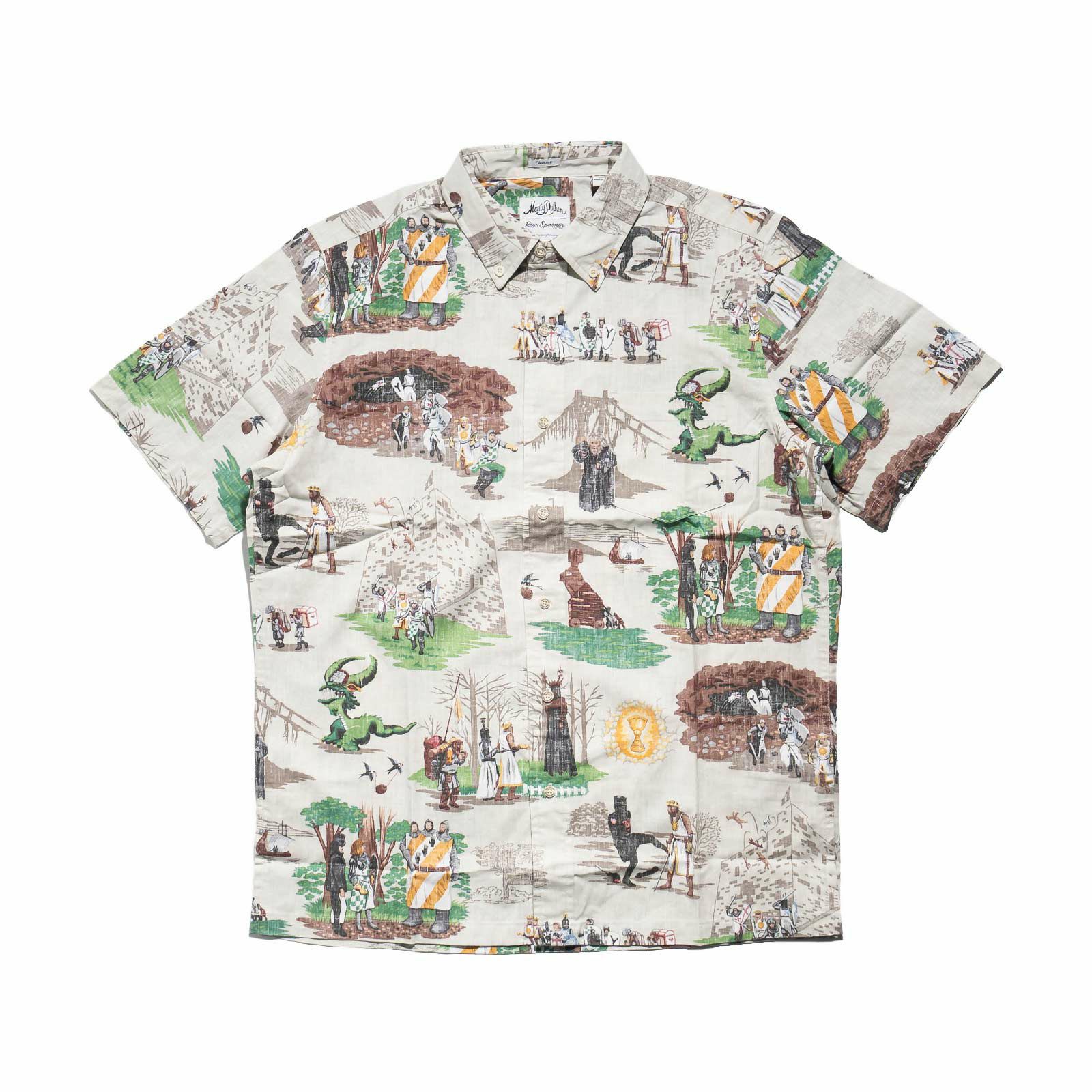 レインスプーナー×モンティパイソンREYNSPOONERXMONTYPYTHON半袖アロハシャツモンティパイソン＆ホーリーグレイル