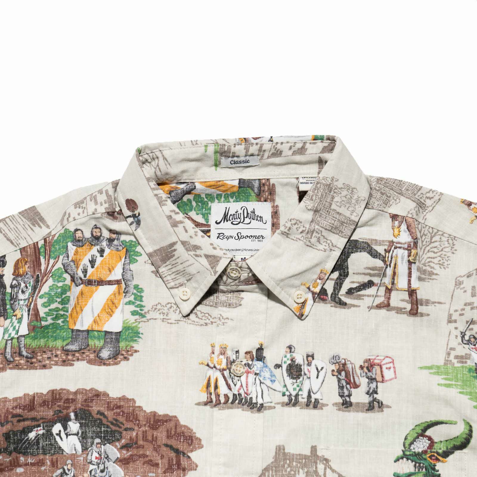 レインスプーナー×モンティパイソンREYNSPOONERXMONTYPYTHON半袖アロハシャツモンティパイソン＆ホーリーグレイル