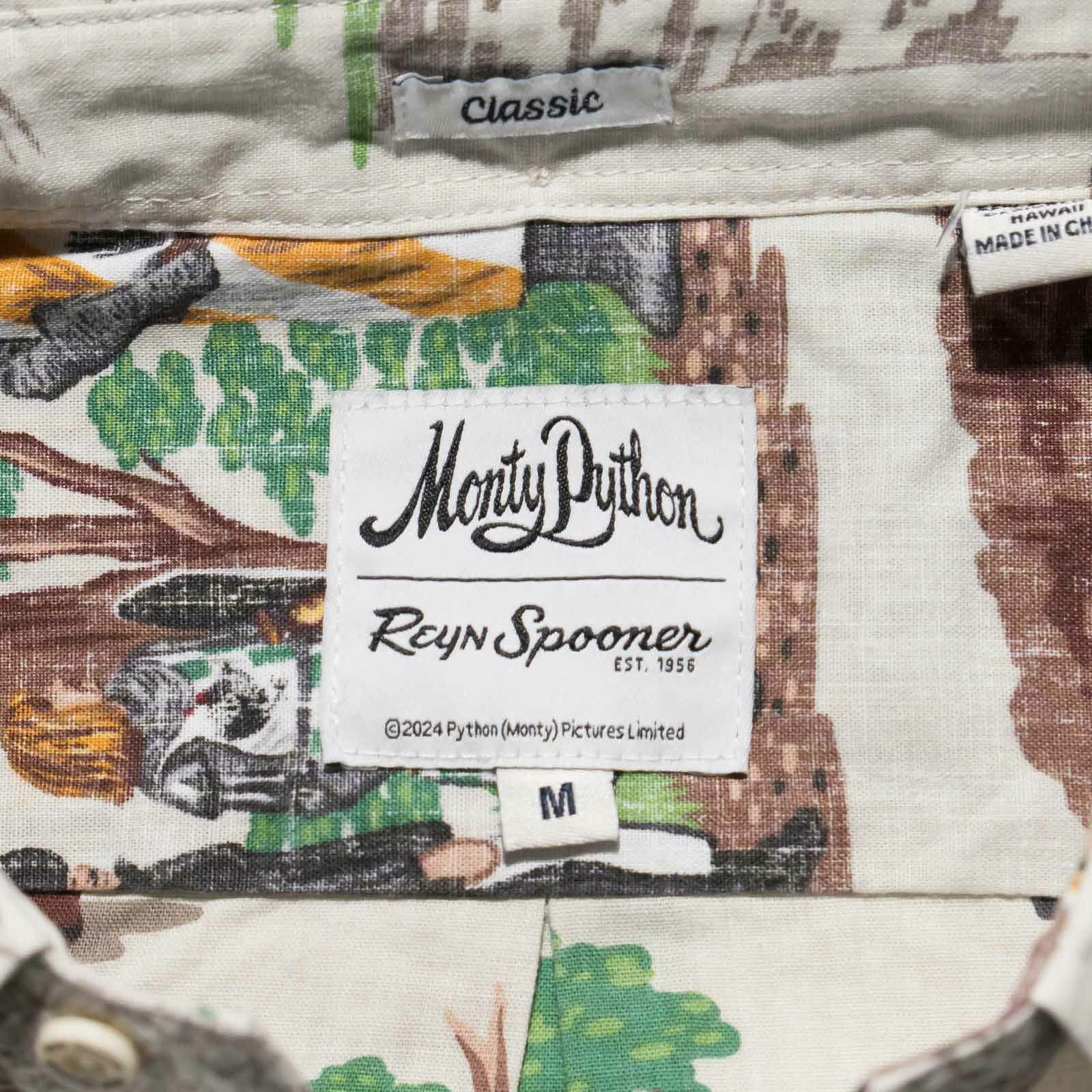 レインスプーナー×モンティパイソンREYNSPOONERXMONTYPYTHON半袖アロハシャツモンティパイソン＆ホーリーグレイル