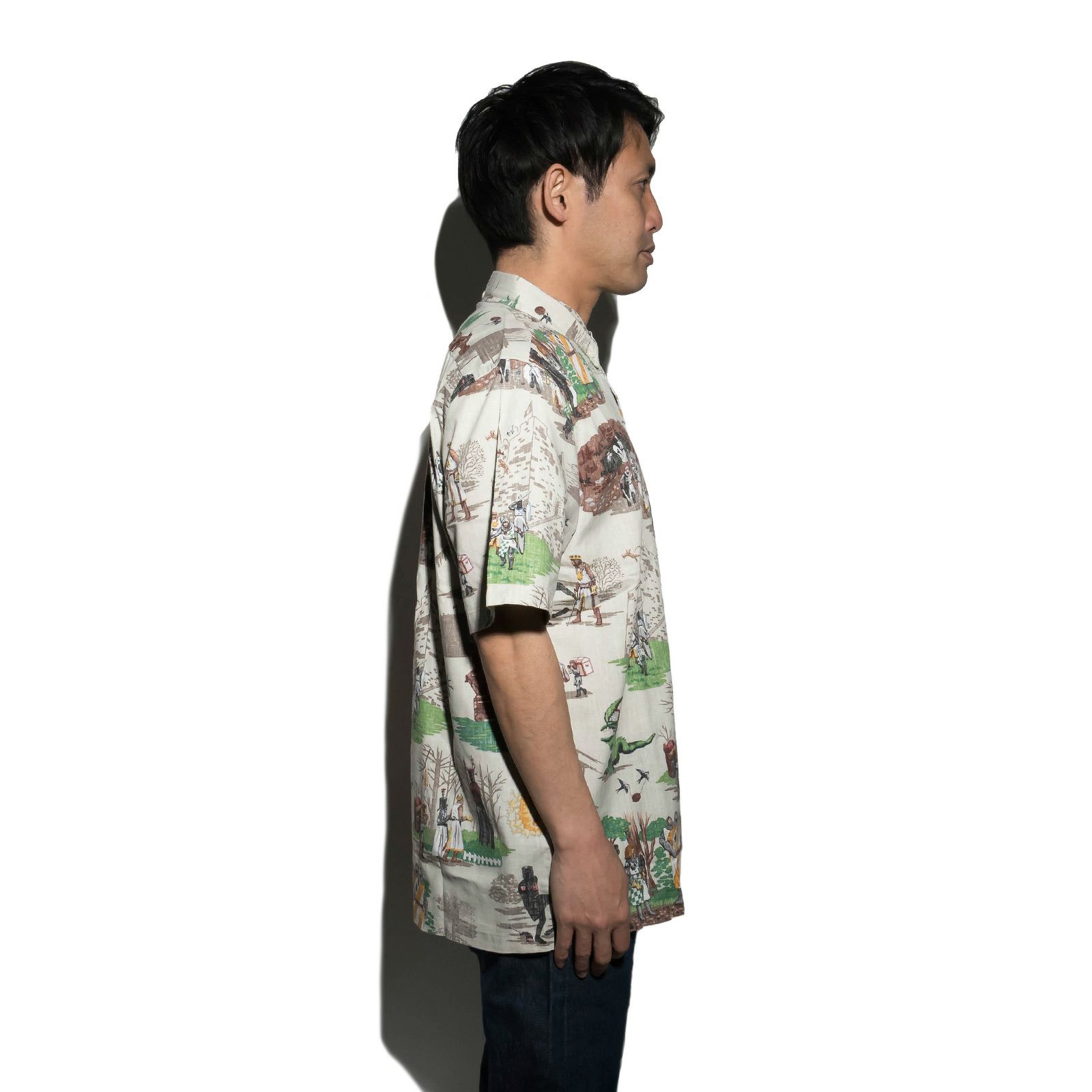 レインスプーナー×モンティパイソンREYNSPOONERXMONTYPYTHON半袖アロハシャツモンティパイソン＆ホーリーグレイル