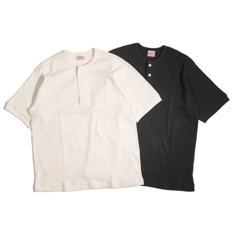 ヘルスニットHealthknit52028サーマルキングラッセルハニカムヘンリーネック半袖パッケージ入り