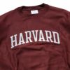 HARVARDUNIVERSITYオフィシャルクルーネックカレッジスウェットチャンピオンリバースウィーブ