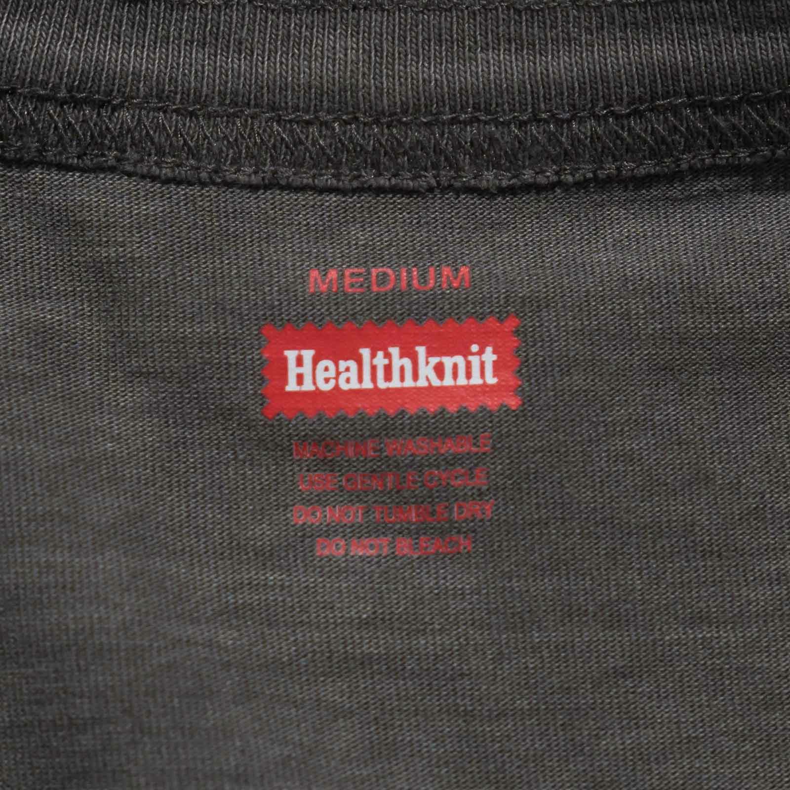 ヘルスニットHealthknitHR25S-M104U.S.コットンジャージー硫化染め半袖ヘンリーネックTシャツ