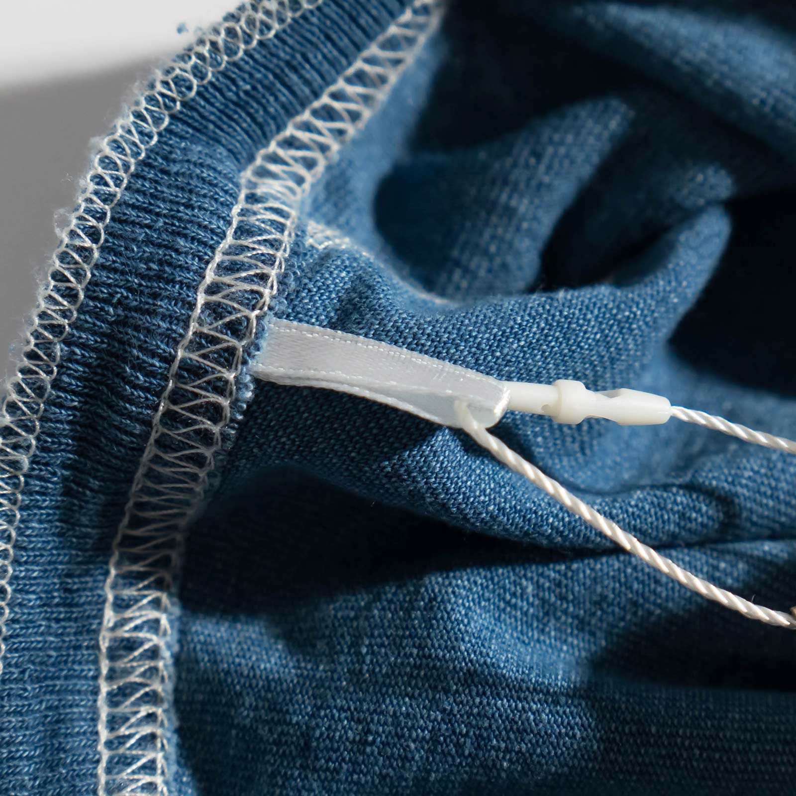 ヘルスニットHealthknitHR25S-M104-2U.S.コットンジャージーインディゴ染め半袖ヘンリーネックTシャツ