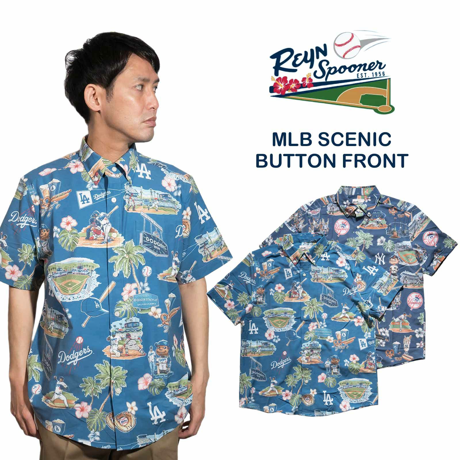 レインスプーナーREYNSPOONER半袖アロハシャツフルオープンシーニックメジャーリーグ公式