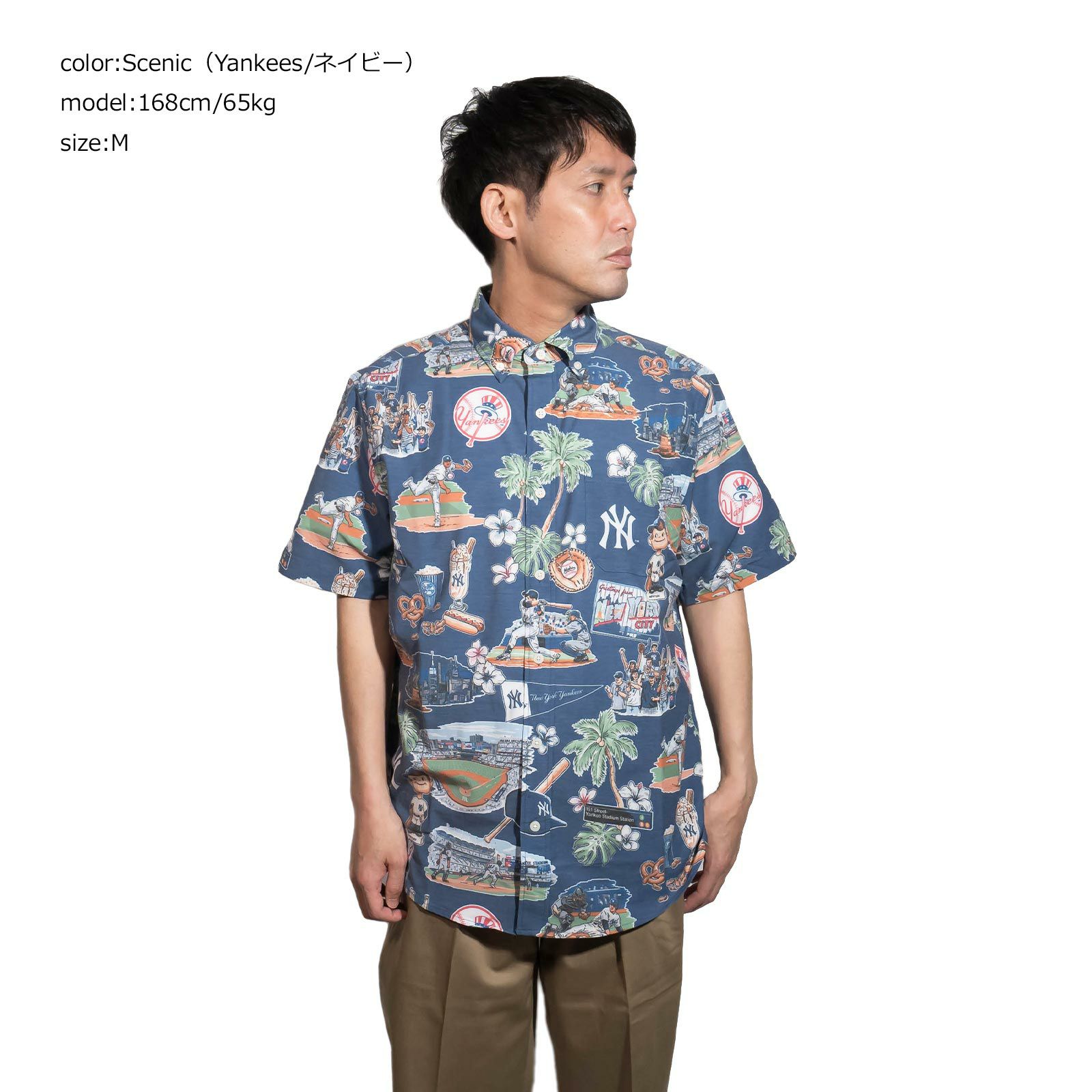 レインスプーナーREYNSPOONER半袖アロハシャツフルオープンシーニックメジャーリーグ公式