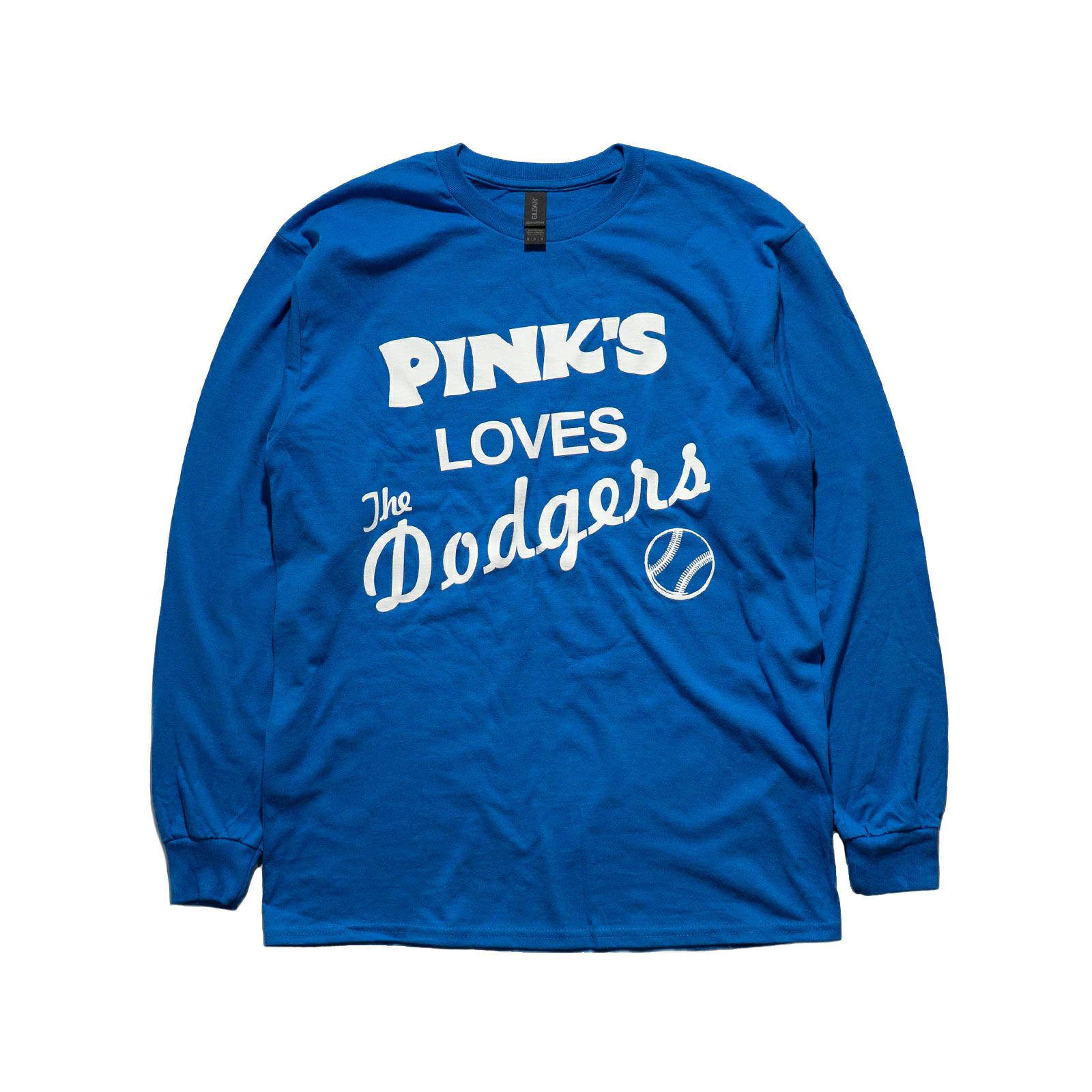 ピンクスホットドッグスPINK’SHOTDOGS長袖Tシャツピンクスラブズドジャーズ