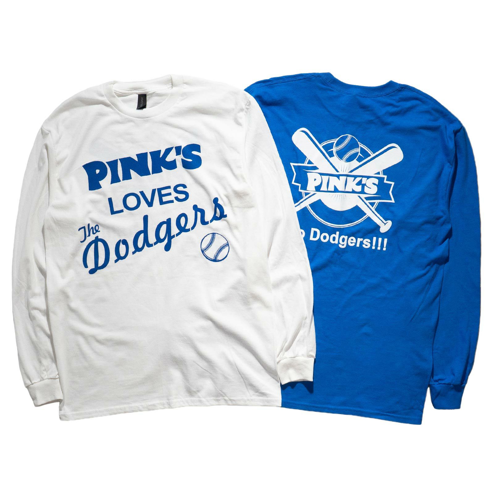 ピンクスホットドッグスPINK’SHOTDOGS長袖Tシャツピンクスラブズドジャーズ