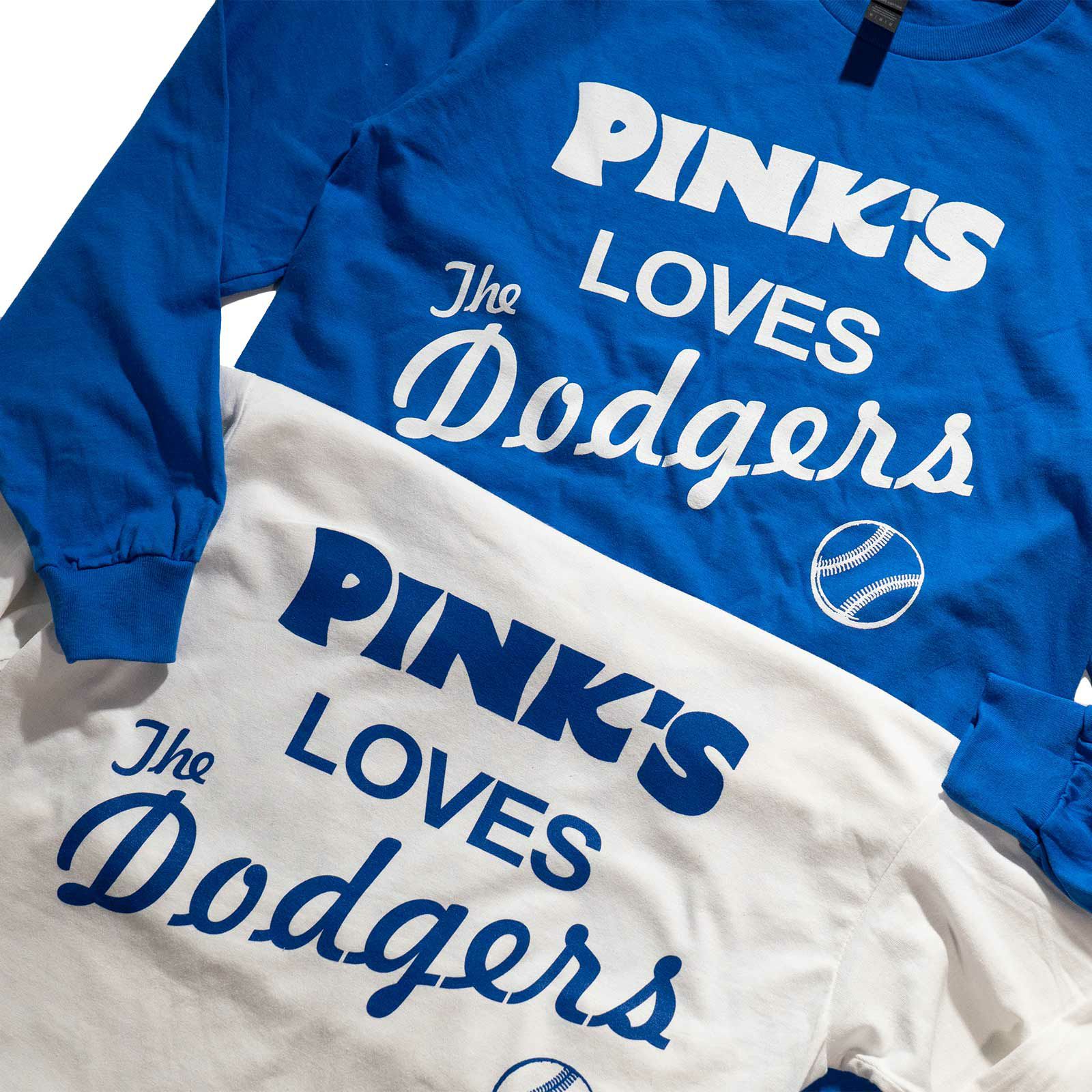 ピンクスホットドッグスPINK’SHOTDOGS長袖Tシャツピンクスラブズドジャーズ