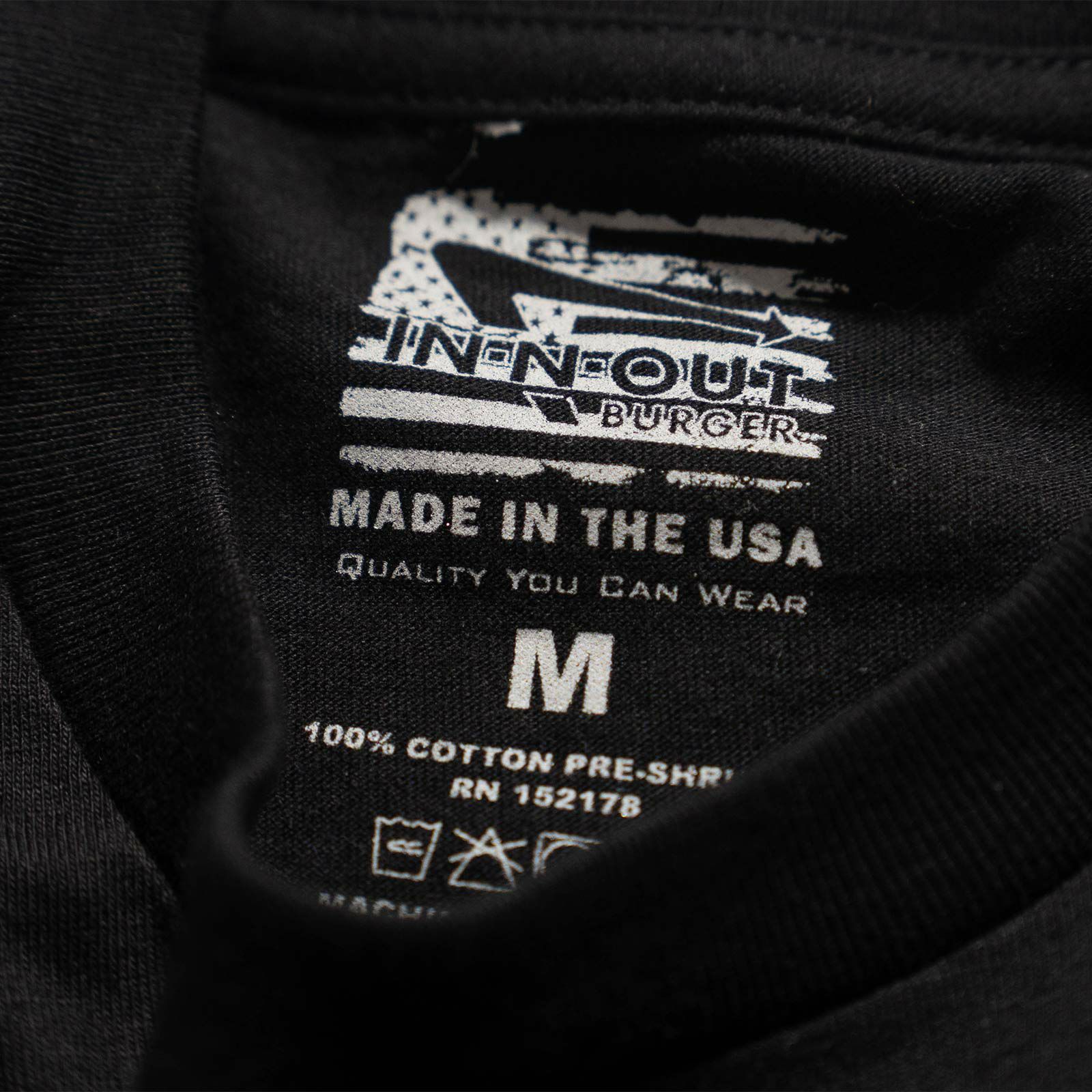 インアンドアウトバーガー半袖Tシャツ2025ビーチクルーズブラック
