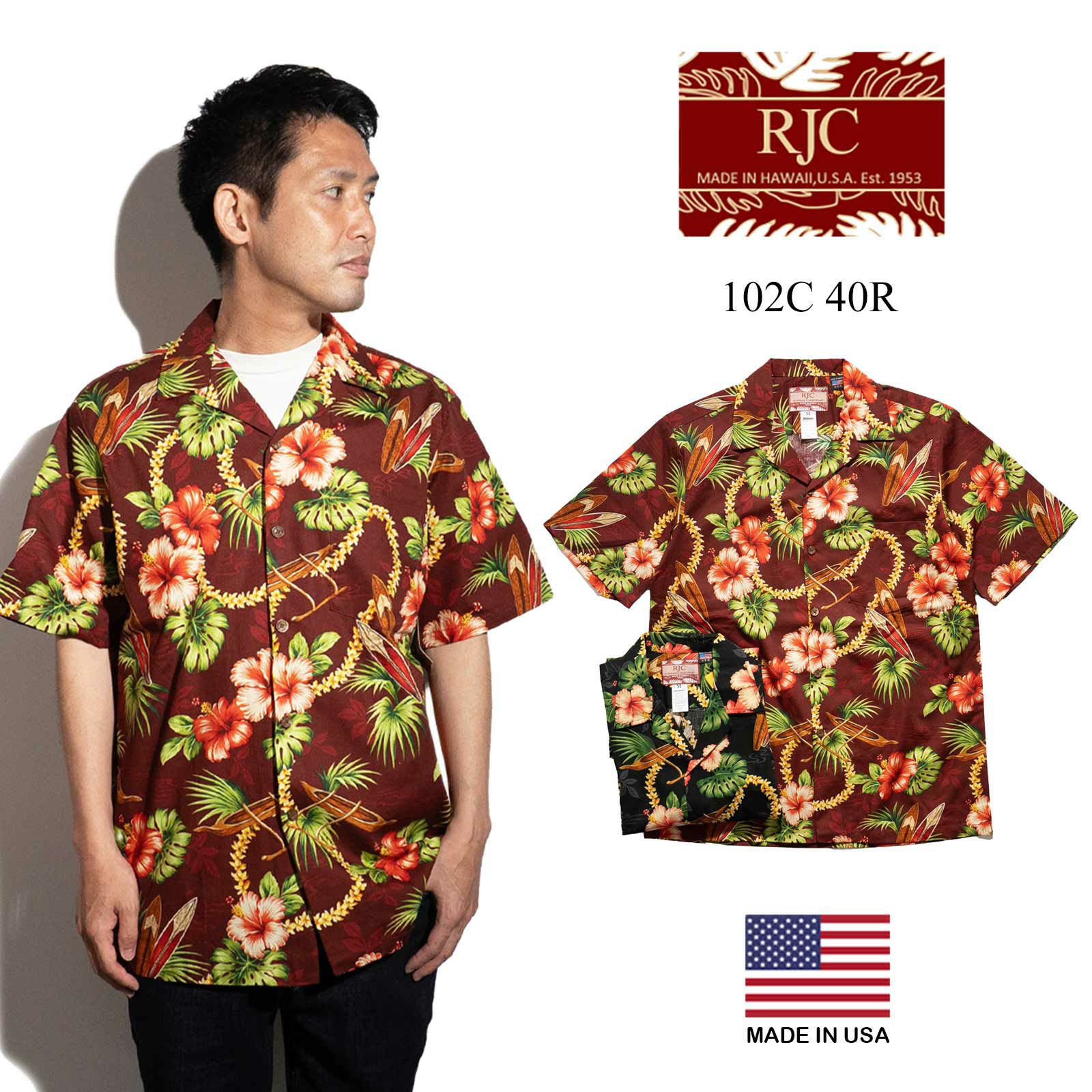 ロバートJクランシーRJC半袖アロハシャツ#10240Rハワイ製