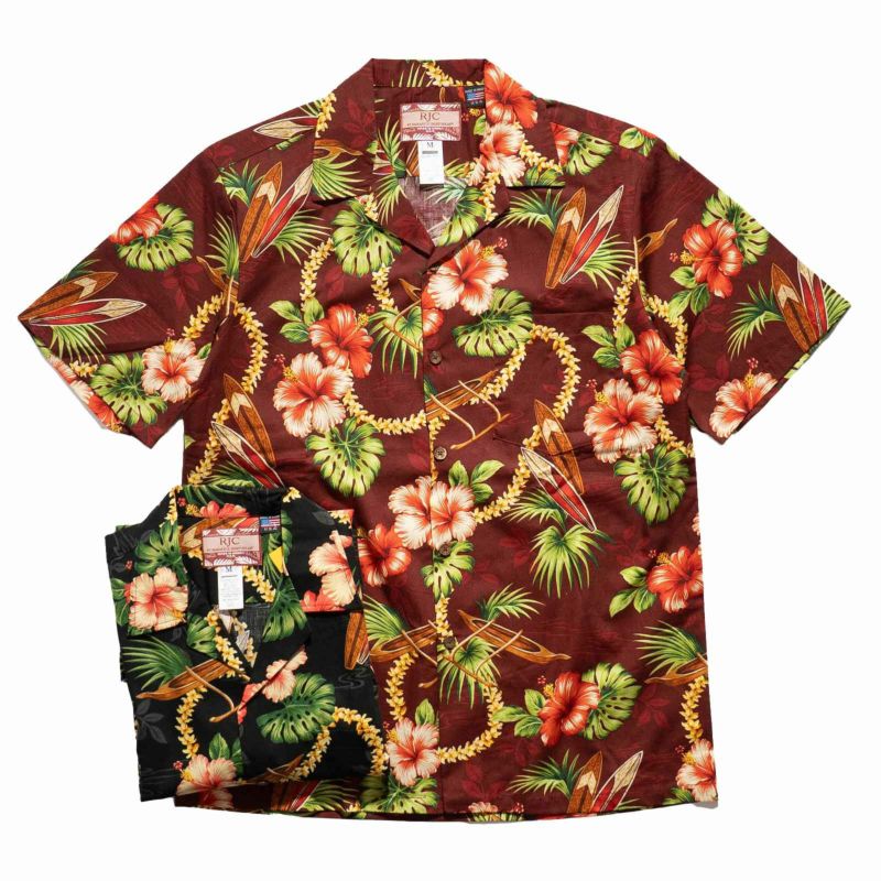 ロバートJクランシーRJC半袖アロハシャツ#10240Rハワイ製