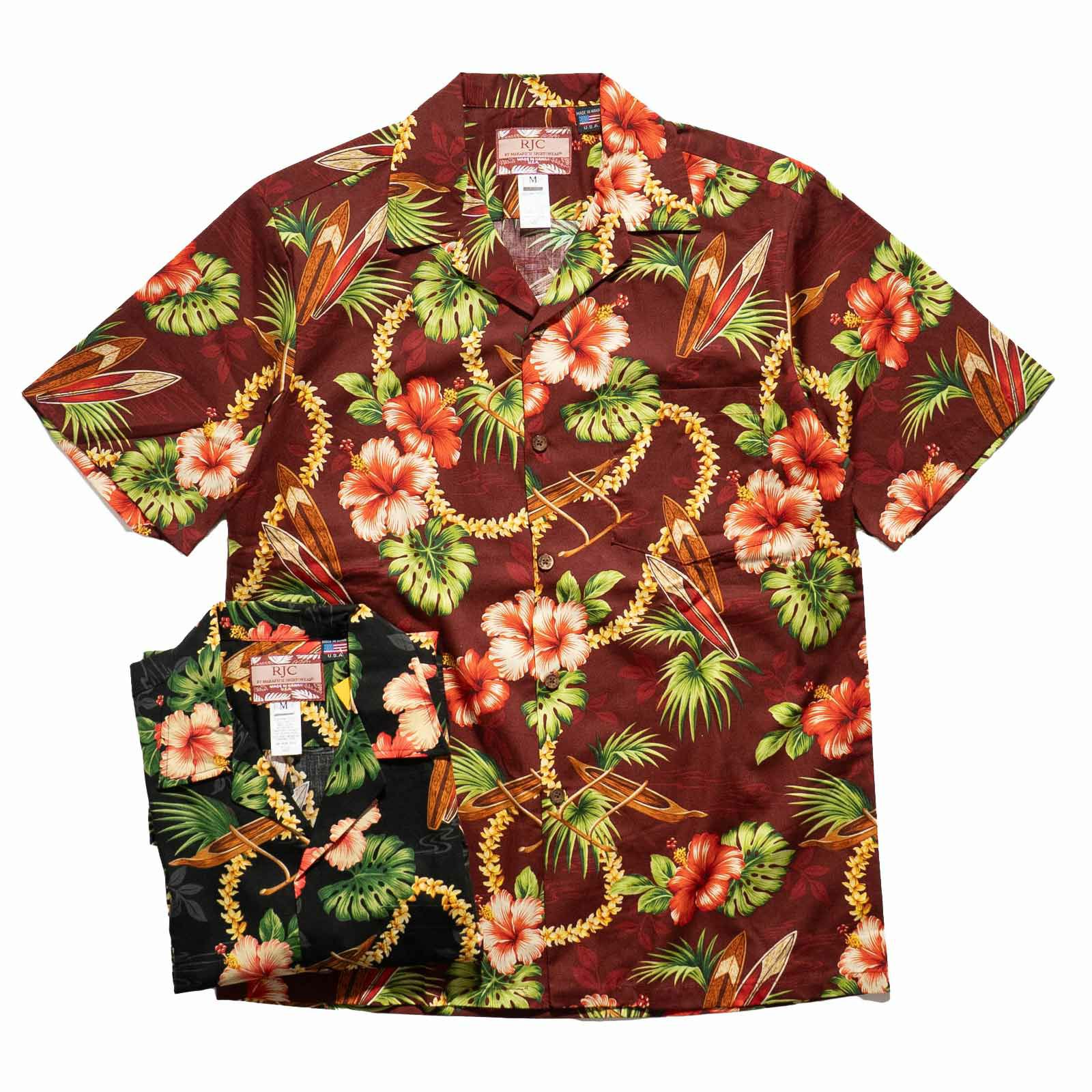 ロバートJクランシーRJC半袖アロハシャツ#10240Rハワイ製