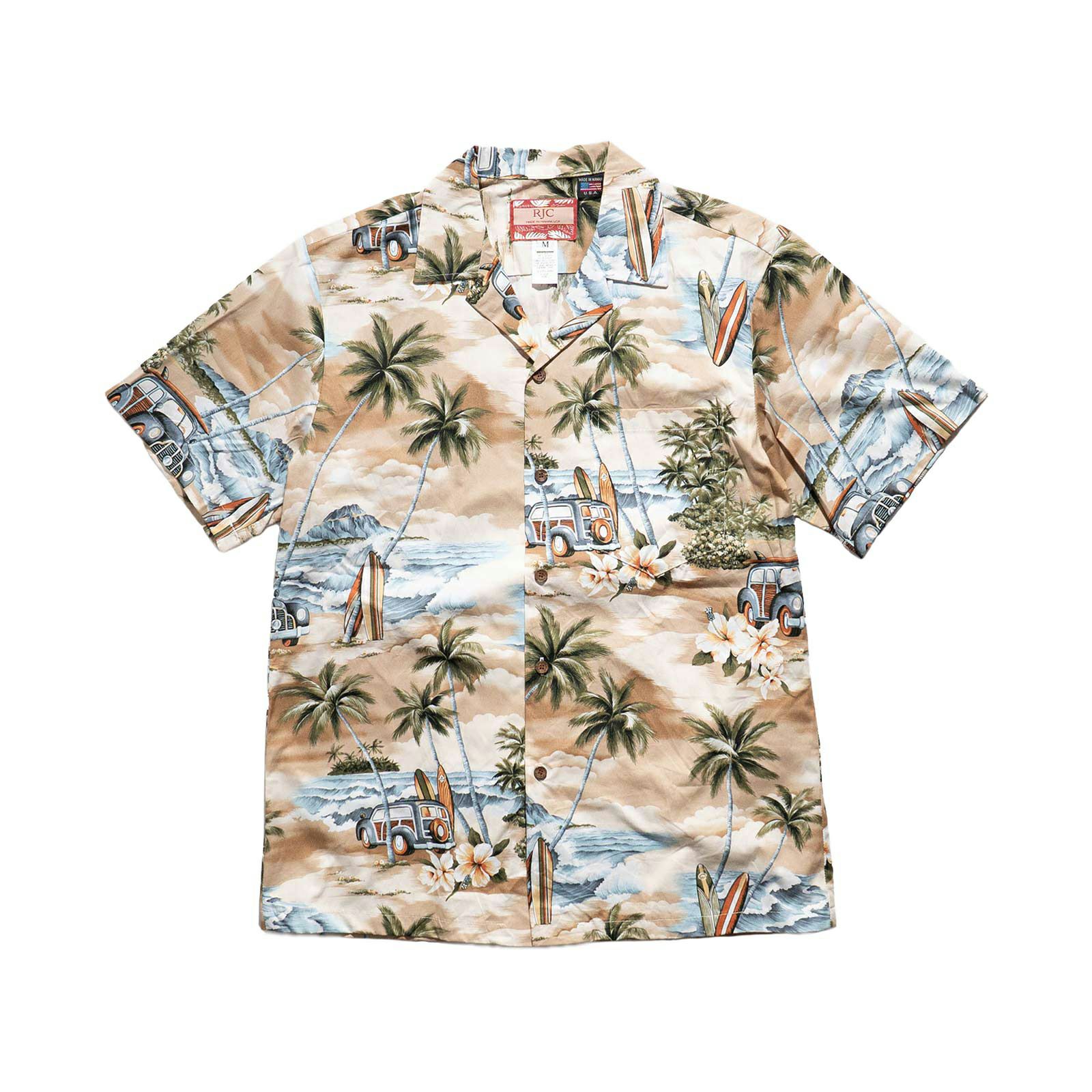 ロバートJクランシーRJC半袖アロハシャツ#102C537ハワイ製