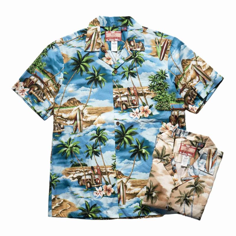 ロバートJクランシーRJC半袖アロハシャツ#102C537ハワイ製