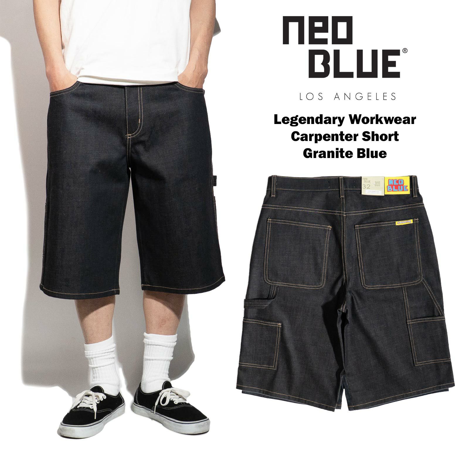 ネオブルーNEOBLUEバギーカーペンターショーツグラナイトブルー