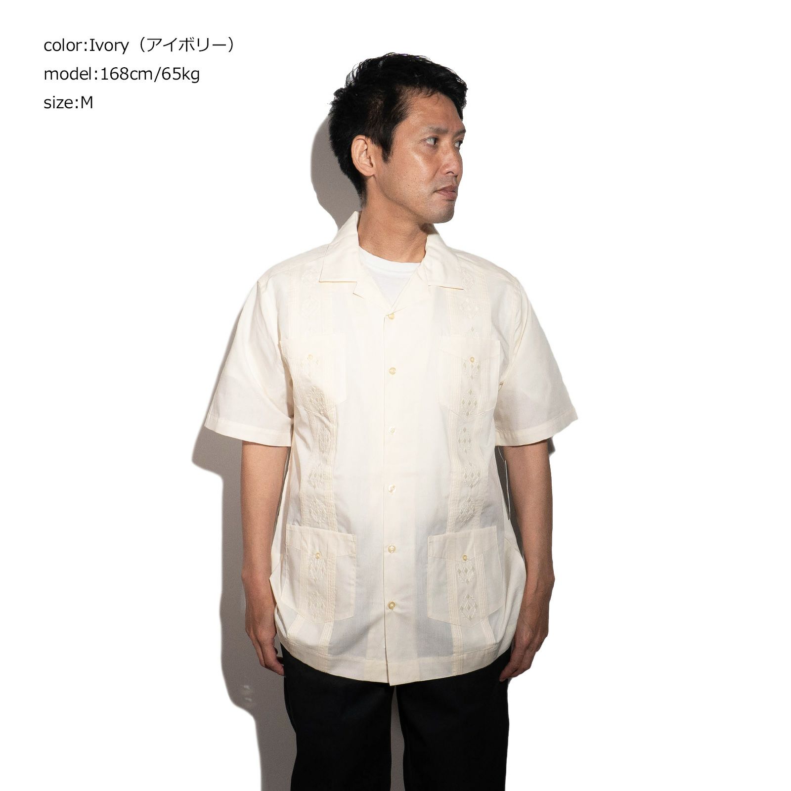 キューバベラCUBAVERAオーセンティックエンブロイダードグァジャベーラシャツ