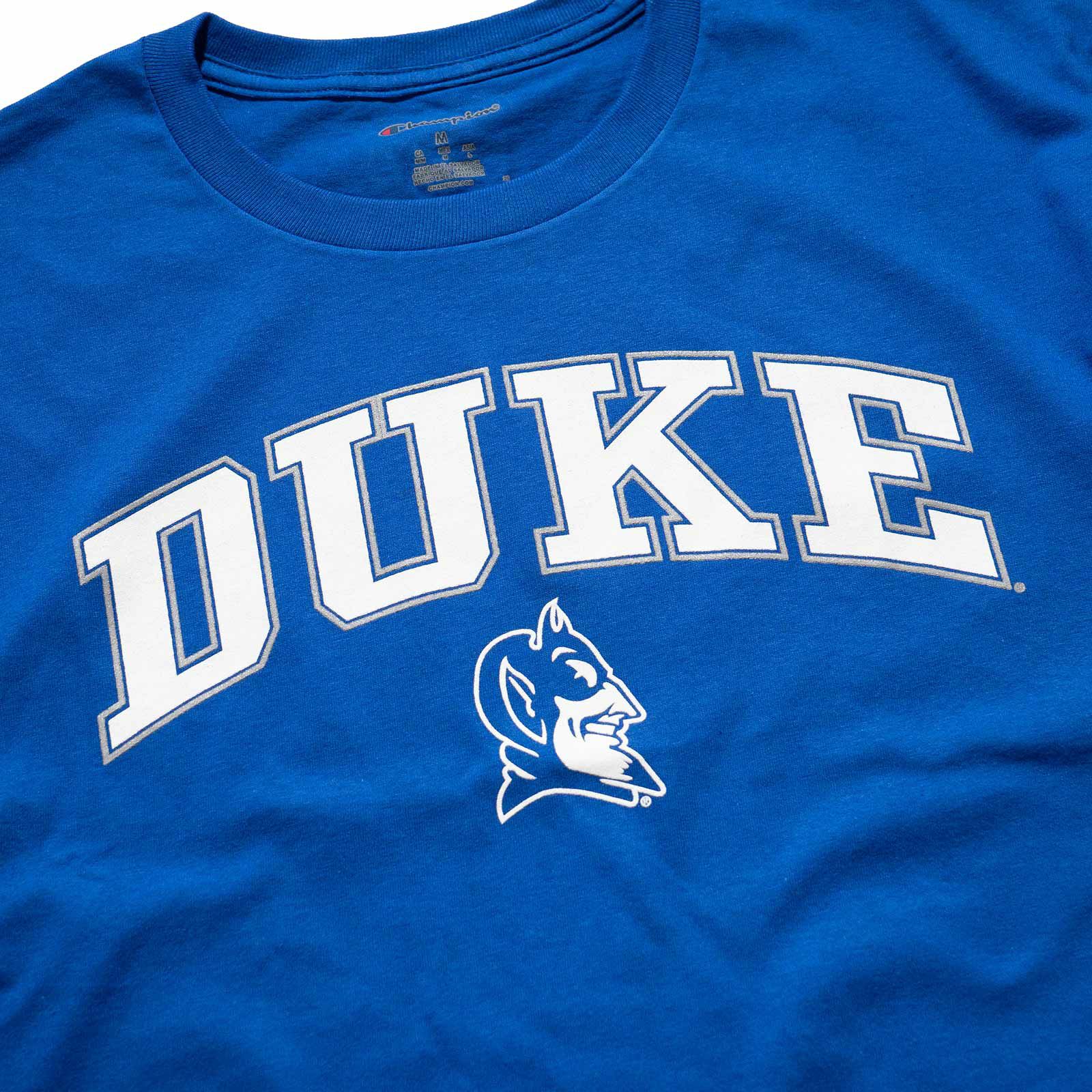 DUKEUNIVERSITYオフィシャルロゴカレッジTシャツチャンピオンボディ