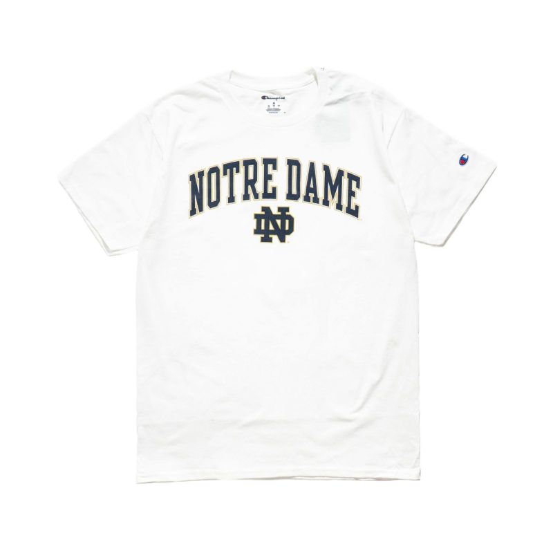UNIVERSITYOFNOTREDAMEオフィシャルロゴカレッジTシャツチャンピオンボディ
