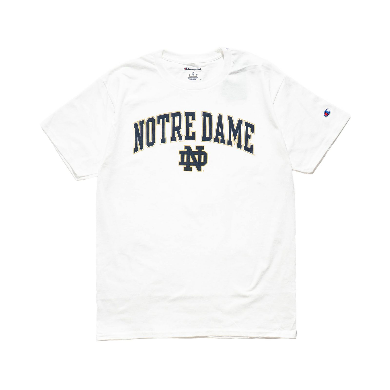 UNIVERSITYOFNOTREDAMEオフィシャルロゴカレッジTシャツチャンピオンボディ