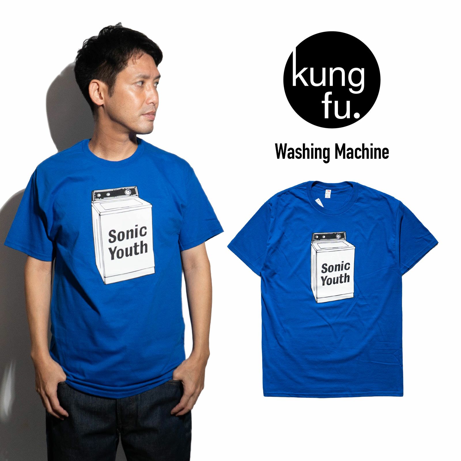 カンフーkungfu.バンドTシャツソニックユースウォッシングマシーンビッグサイズ