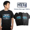 プリズンブルースPRISONBLUES半袖USAクロームプレートロゴTシャツ
