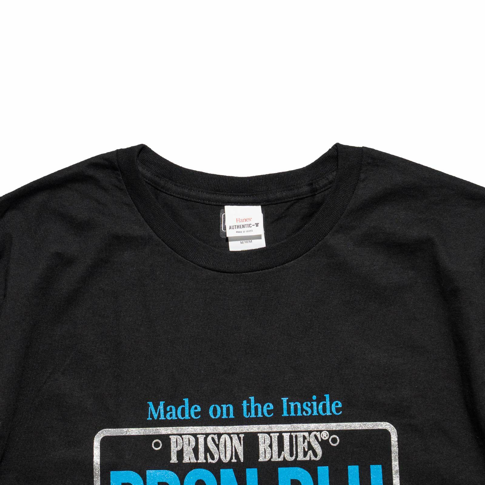 プリズンブルースPRISONBLUES半袖USAクロームプレートロゴTシャツ