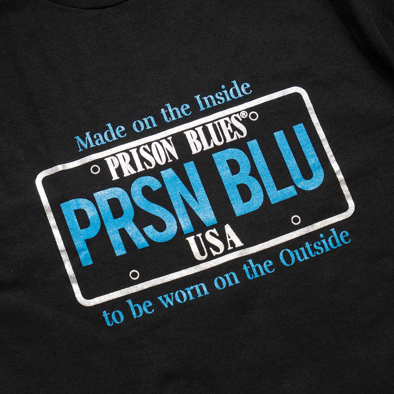プリズンブルースPRISONBLUES半袖USAクロームプレートロゴTシャツ