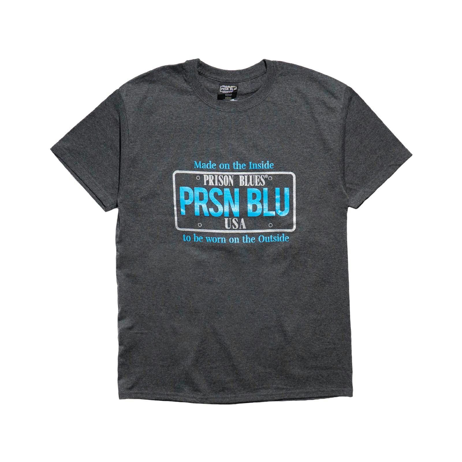 プリズンブルースPRISONBLUES半袖USAクロームプレートロゴTシャツ