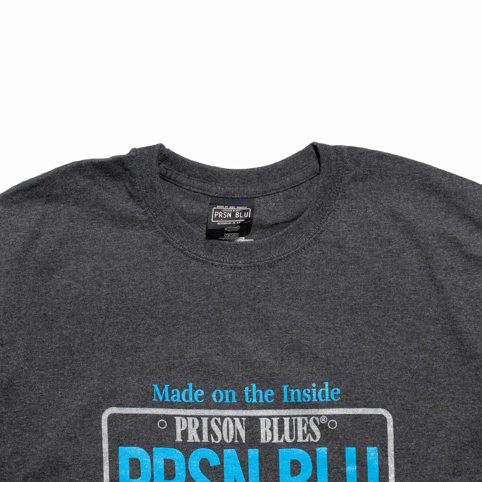 プリズンブルースPRISONBLUES半袖USAクロームプレートロゴTシャツ