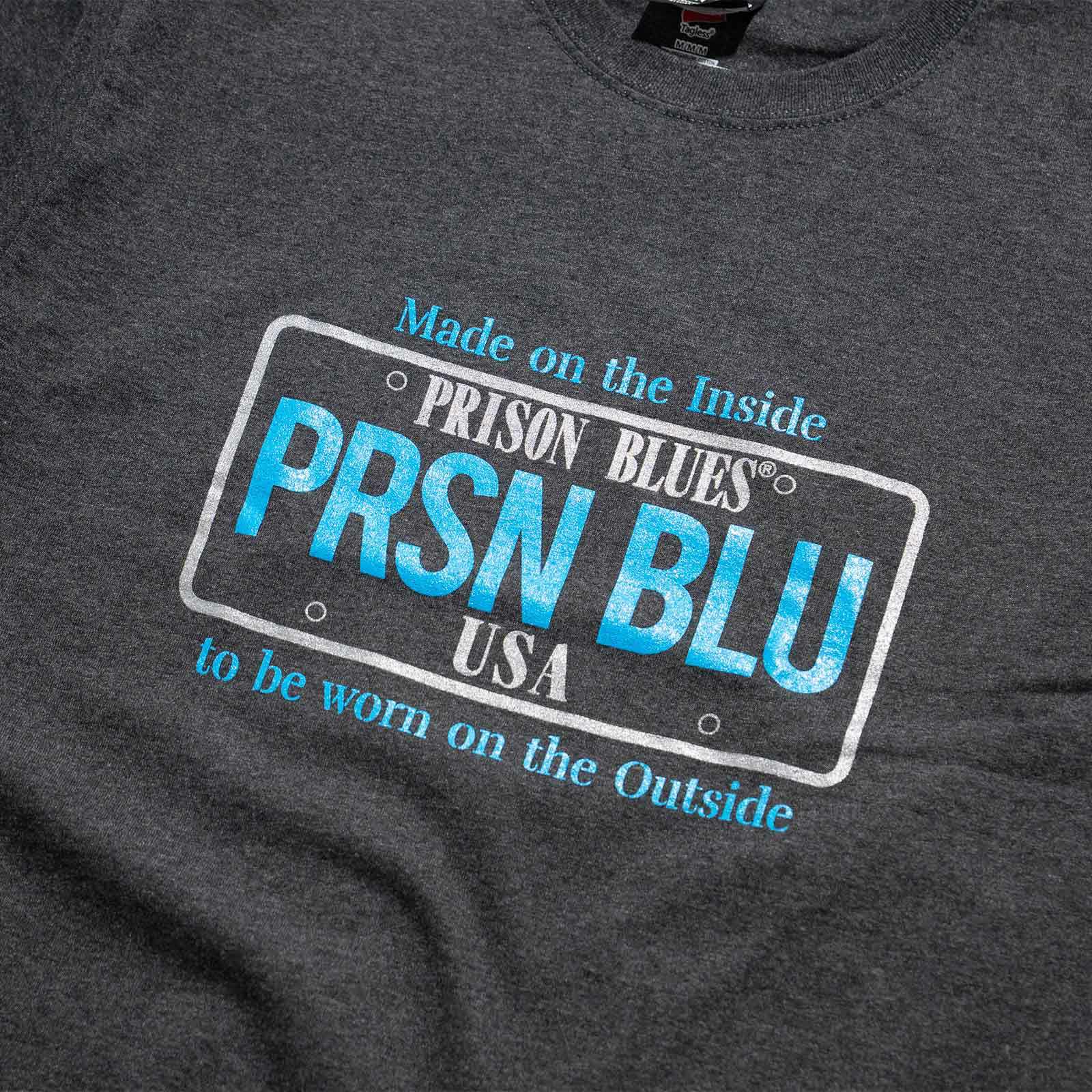 プリズンブルースPRISONBLUES半袖USAクロームプレートロゴTシャツ
